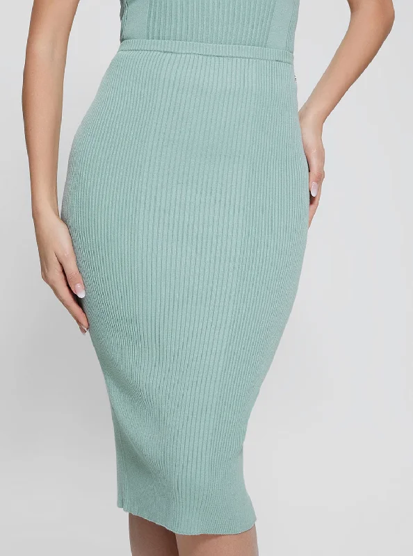 Eco Green Sahara Rib Knit Skirt