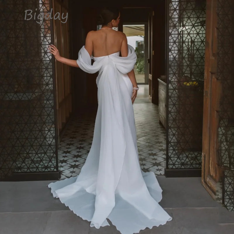 Wedding Dress Women White Off The Shoulder Open